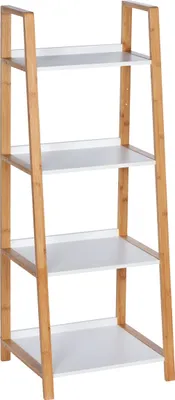 Produktbild von WENKO Regal Finja mit 4 Etagen Badregal Bambus Bad WC Küche Diele 43x112x36cm