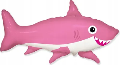 Produktbild von 24 Zoll FX Shark Folienballon, pink 1 Stk.
