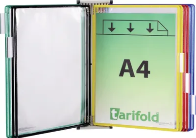 Produktbild von tarifold Wandhalter 5 Sichttafeln farbig sortiert - 416169