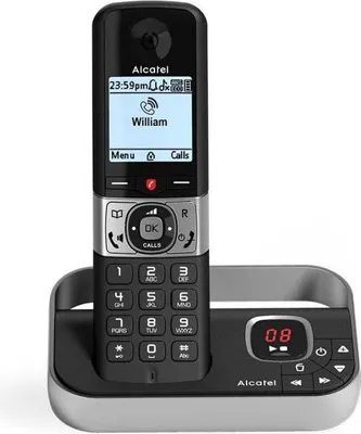 Immagine prodotto di Telefono cordless nero con segreteria telefonica Alcatel F890VOICENOIR
