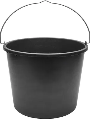 Produktbild von Garronda Baueimer 2 Pack 16 L – robuster Mörteleimer aus recyceltem Kunststoff mit Metallhenkel, stabiler Putzeimer und Maurerkübel für Baustelle, Garten und Haushalt GD-0168