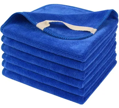 Zdjęcie produktu dla Ściereczki z mikrofibry, 30,5 x 30,5 cm, niebieskie, zestaw 6 sztuk