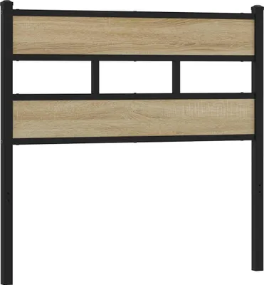 Produktbild von vidaXL Ersatz-Kopfteil Sonoma-Eiche 90 cm Eisen und Holzwerkstoff