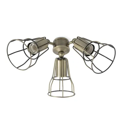 Image de Kit d'accessoires vieil or pour ventilateur Yakarta