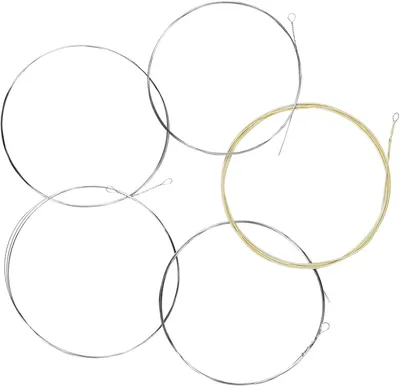 Productafbeelding van Banjo Snaren Set - 5-Snarig Muziek - Muziek Maken - Roestvrij Staal - 5 Stuks - Zilverkleurig