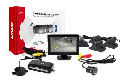 Obrázok produktu pre AMiO Parkovací asistent TFT01 4,3" s kamerou HD-308-LED 4-senzorové čierne Truck