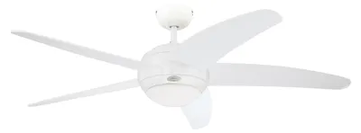 Image de Westinghouse Ventilateur de plafond avec éclairage et télécommande Bendan Blanc