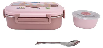 Zdjęcie produktu dla Lunchbox z pojemnikami Lekvrije i izolowaną torbą dla dzieci (różowy)