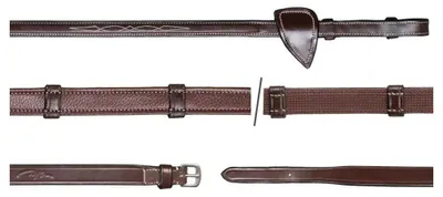 Obrázek produktu pro Kolekce Dyon Us 5/8 Hunter s 7 koženými smyčkami, hnědé otěže, celohnědé
