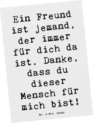 Produktbild von Mr. & Mrs. Panda Postkarte Spruch Freund fürs Leben - Weiß - Geschenk, Freundschaft, Aufmerksamkeit, liebevoll, bildkarte, Grußkarte, Postkarten, herzlich, Fotokarte