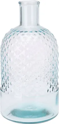 Produktbild von Blumenvase aus recyceltem Glas, Flasche, 23 cm