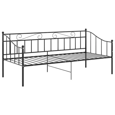 Produktbild von "Winterschlussverkauf "Schlafsofa Bettgestell/Bettrahmen - CLORIS - Einzelbett - Kinderbett Schwarz Metall 90x200 cm - Einfache Montage -  - NeuMöbel2608565