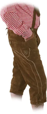 Produktbild von Lederhose Kniebundhose im Trachtenstil mit Träger