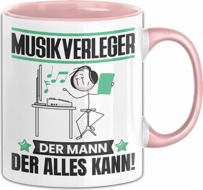 Produktbild von Musikverleger Tasse Geschenk für Musikverleger Der Mann Der Alles Kann Geschenkidee zum Geburtstag (Rosa)