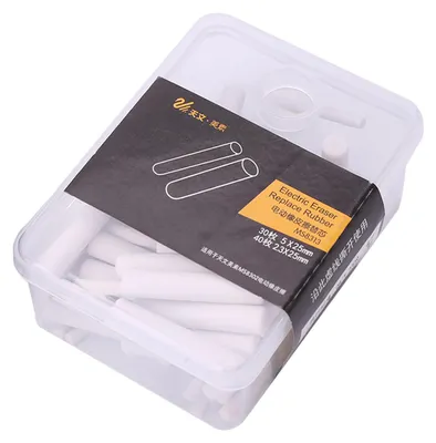 Productafbeelding van Draagbare elektrische radiergum-navullingen, 30 stuks groot/dik + 40 stuks klein/dun, verwisselbare rubbers, schrijfmateriaal voor scholieren, kunstenaars, tekenen, schilderen, schetsen
