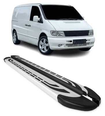Image de Marchepieds Latéraux pédale pour Mercedes Vito W638 1996-2003 L1/L2 Court Gris