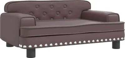 Obrázek produktu pro vidaXL Pelíšek pro psy hnědý 70x45x30 cm Imitace kůže