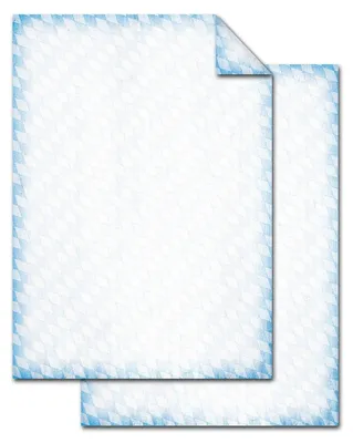 Produktbild von 100 Blatt Briefpapier Druckerpapier blau weiß kariert Bayern-Raute Holz-Optik beidseitig bedruckt 100g Schreibpapier Motiv-Papier DIN A4 Brief-Bogen  bayerisch100 Blatt
