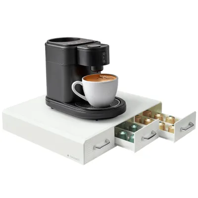 Produktbild von Navaris Kaffee Kapselhalter - 3 Schubladen 48 Kaffeekapseln - Kapsel aufbewahrung - Kapselhalter Art - Kapseln Halterung - Kaffeekapseln Aufbewahrung