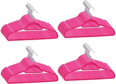 Immagine prodotto di vidaXL 100 pezzi. Set di grucce antiscivolo in velluto rosa