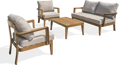 Image de Salon de jardin 4 places en aluminium