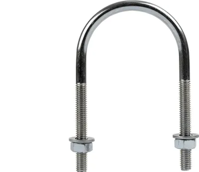 Produktbild von DROMET Rundschelle M6 U-Bügel 1 1/4 Zoll verzinkt 43/82 mm mit Muttern