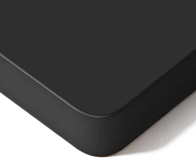 Tischplatte 140x70 cm, 25 mm dick, schwarz, für höhenverstellbare Schreibtische