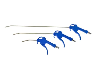 Produktbild von GEKO | Druckluft-Ausblaspistolen-Satz, 3tlg, 100, 300, 500 mm, Griff aus blauem Nylon-Fiberglas