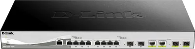 Imagen del producto de D-Link DXS-1210-12TC/E Switch 440mm D-Link DXS-1210-12TC 2*Combo/ 2*SFP+/ 8*XGE retail