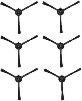 Image de 4 brosses triangulaires pour aspirateur robot - Pièce de rechange - Noir