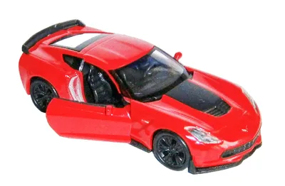 Image de CHEVROLET Corvette Z06 2017 Modèle réduit de voiture en métal avec moteur à friction Jouet voiture Welly 23 (Rouge)