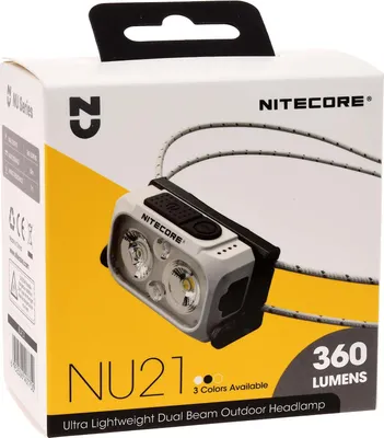 Produktbild von Nitecore NU21 LED Kopflampe, Stirnlampe, Headlamp, USB-C, max. 360 Lumen