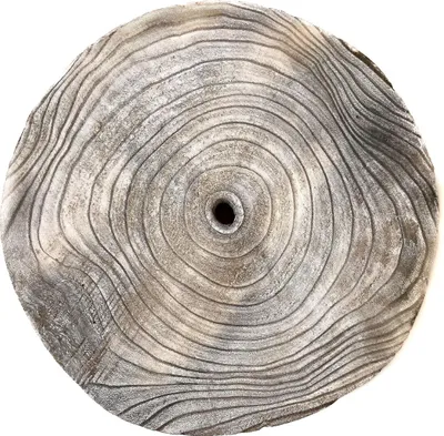 Produktbild von INNA-GLAS Deko Holzscheibe Jessalyn, grau, Ø38-40cm - Paulownia Baumscheibe