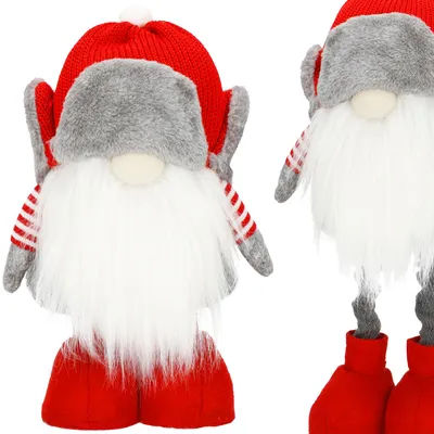 Image de Lutin GNOM avec bonnet - hauteur 32-50 cm, décoration de Noël