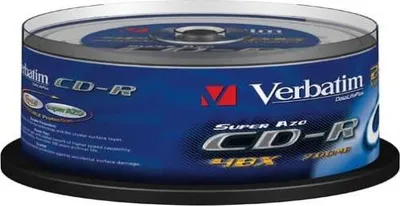Image de Verbatim CD-R AZO Crystal, Spindel, teinture cyanine/azoïque