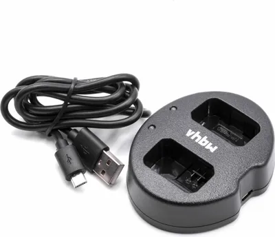 Produktbild von vhbw Dual USB Ladegerät kompatibel mit Sony Cybershot DSC-RX10 Mark IV Kamera Camcorder/Akku - Ladeschale, Ladeanzeige, 8,4 V