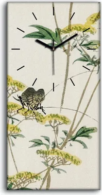 Produktbild von Dekor Leinwand Uhr Wandbilder 30x60 Malerei Asiatische Zweige Blumen Kunst - schwarze Hände