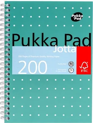 Produktbild von Pukka Pad - Notizbuchblock Jotta A5-Linie 200 Seiten 80gr grün | 3 Stück