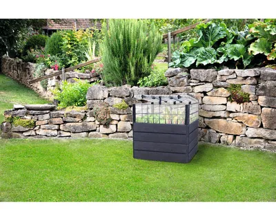 Produktbild von Hochbeet klassisch GARANTIA Ergo Quadro Turbo Plus L 80 inkl. Flora-Wassersparsystem 80 x 80 x 80 cm wood