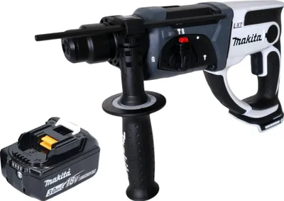 Zdjęcie produktu dla Makita DHR 202 F1W akumulatorowa młotowiertarka 18 V 20 mm 2,0 J biała + 1x akumulator 3,0 Ah - bez ładowarki