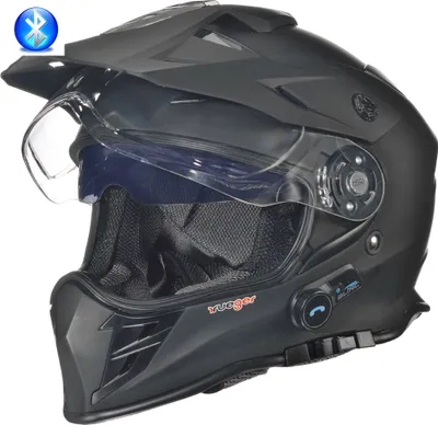 Produktbild von RX-968 COM Bluetooth Crosshelm Integralhelm Quad Cross Enduro Motocross Offroad Helm Pinlock Schwarz Matt XS (53-54)