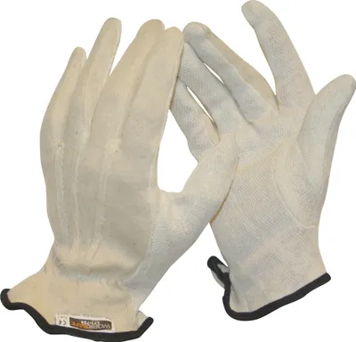 Produktbild von 12 Paar Arbeitshandschuhe Baumwolle Montage Handschuhe Noppen Gartenhandschuhe , Konfektionsgröße:7