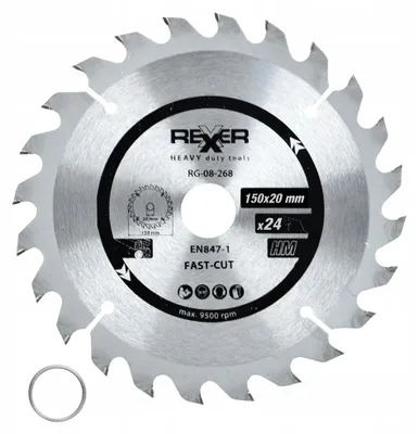 Obrázok produktu pre Rexxer Kotúčová píla na drevo 150x20 mm 24 zubov HM