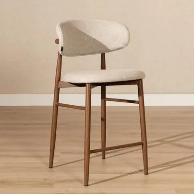 Produktbild von Bronx71 Barhocker Lara Leinen taupe 70 cm