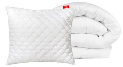 Produktbild von Premium Bettdecke - Hypoallergen - Mikrofaser - Set mit Kissen 80 x 80 - 135 x 200 cm