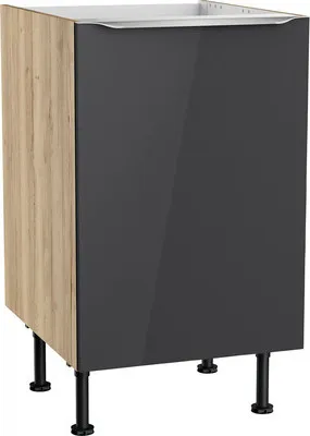 Produktbild von Optifit Spülenschrank Linus984 BxTxH 50 x 58,4 x 87 cm anthrazit glänzend zerlegt Anschlag reversibel KFLI SPL506-8+