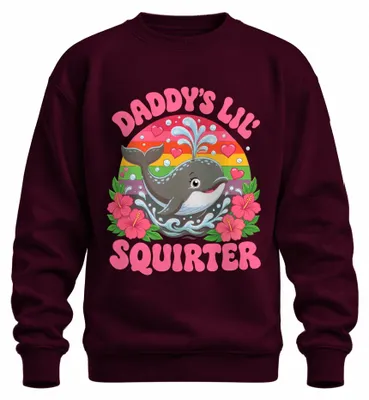 Zdjęcie produktu dla Bluza z kapturem "Daddy's Lil' Squirter Wal Baby Statement", kolor burgundowy, rozmiar L