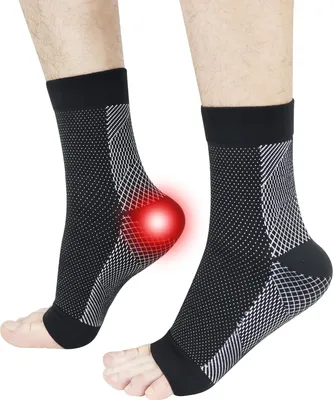 Produktbild von ALSTER HERZ® Knöchelbandage Sport Fußgelenk Bandage Fußgelenkstütze, Schwarz 35-38 S/M A0283
