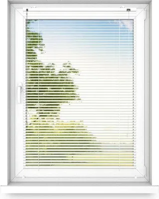 Produktbild von time4blinds - Jalousien Fenster Innen ohne Bohren, Alu Jalousie Aluminium Rollos, Weißer Glanz, Rechts, 1400x1700