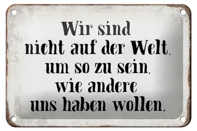Produktbild von Blechschild Spruch 18x12cm sind nicht auf Welt wie andere